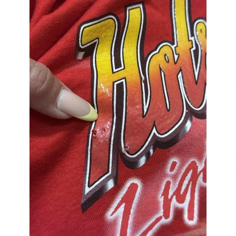 Vintage Disney Pixar Cars Hotshot Rookie‎ Lighting McQueen T Shirt Youth Size L